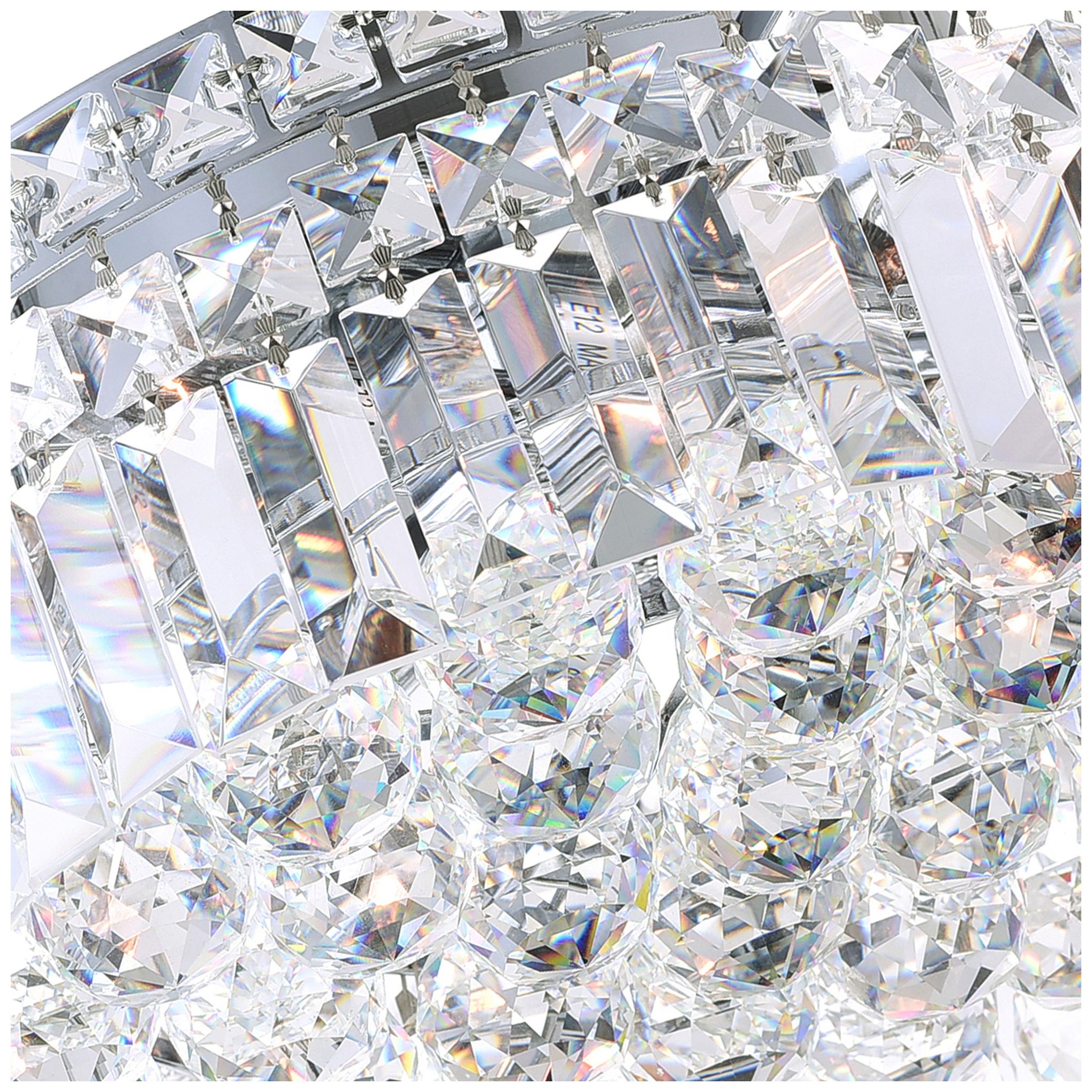 Image 5 Colosseum 5 Light 16in Chrome Flush Mount with Crystals more views