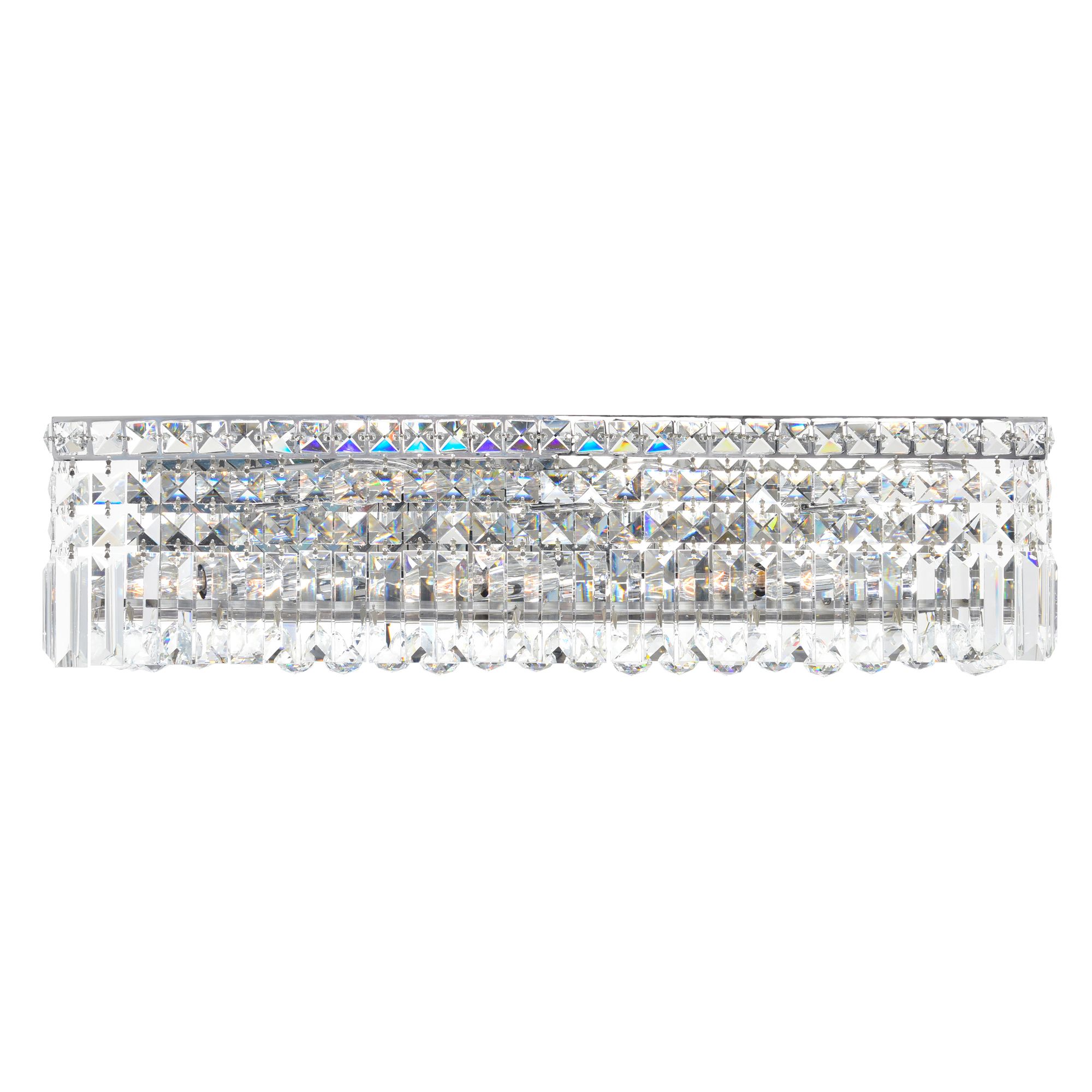 Image 2 Colosseum 6 Light 26in Chrome Vanity Light with Crystals more views