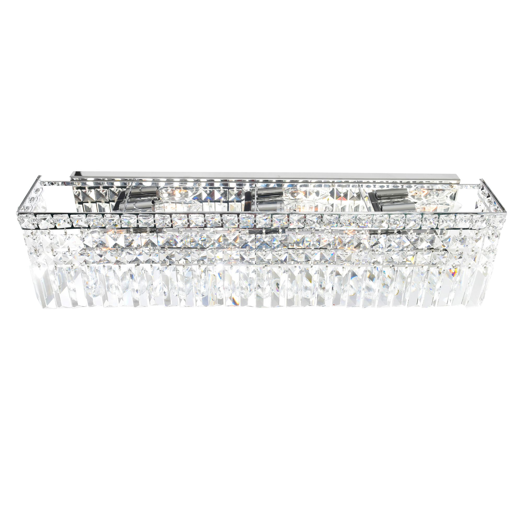Image 3 Colosseum 6 Light 26in Chrome Vanity Light with Crystals more views