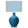 Colro Plus Ovo 28 1/2" Diamonds Shade Mykonos Blue Table Lamp