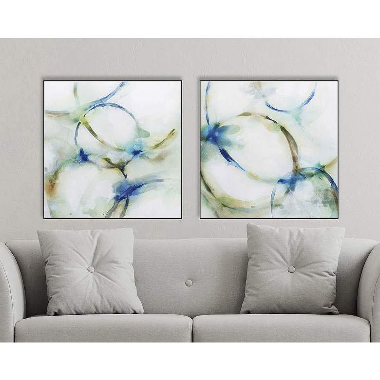Image 1 Cols 28 inch Square Modern Canvas Wall Art Set of 2
