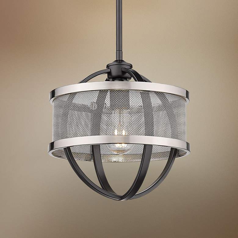 Image 1 Colson 11" Wide Matte Black Mini Pendant Light