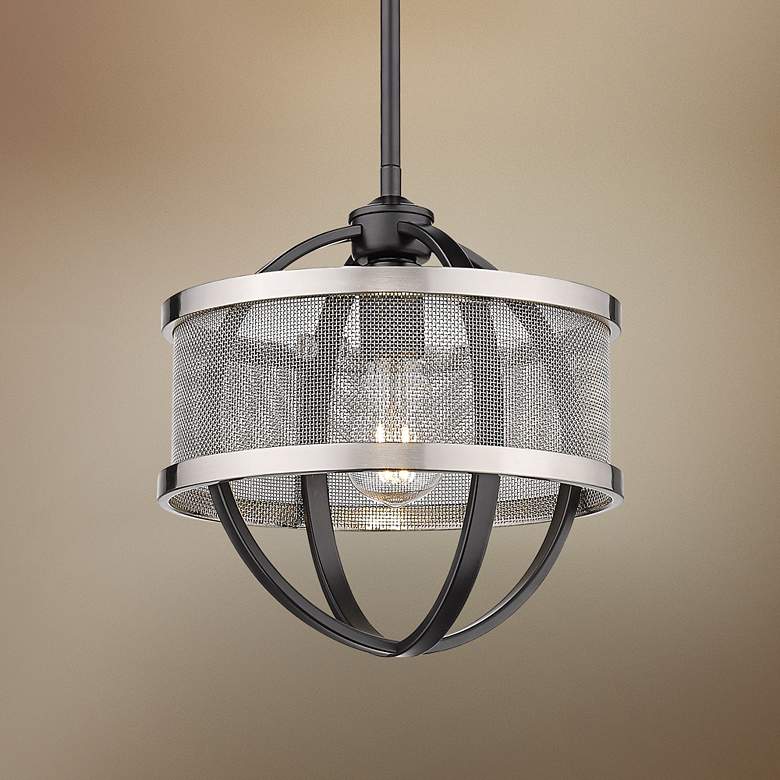 Image 1 Colson 11 inch Wide Matte Black Mini Pendant Light