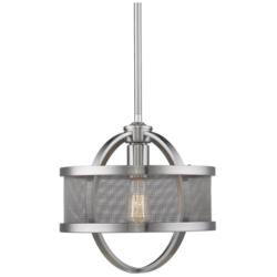 Colson 11&quot; Wide Pewter 1-Light Mini Pendant with Pewter Shade