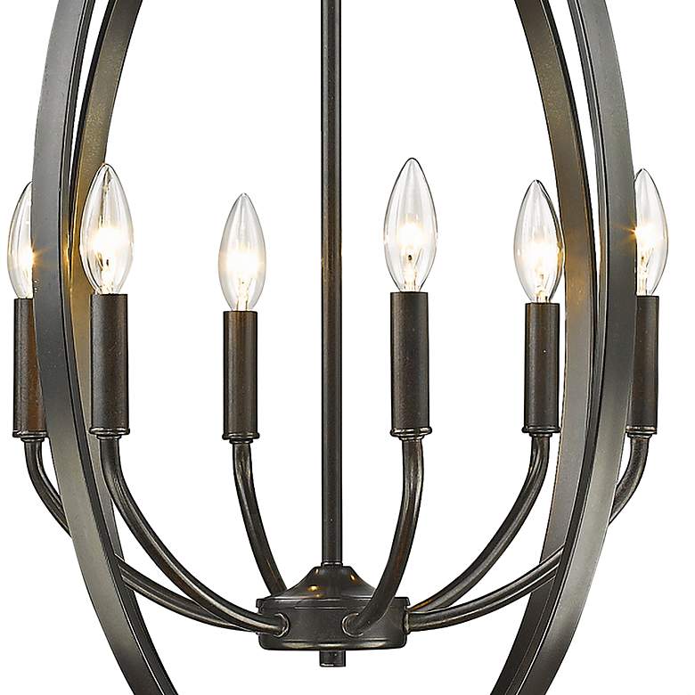 Image 4 Colson 25 3/4 inch Wide Etruscan Bronze 6-Light Orb Chandelier more views