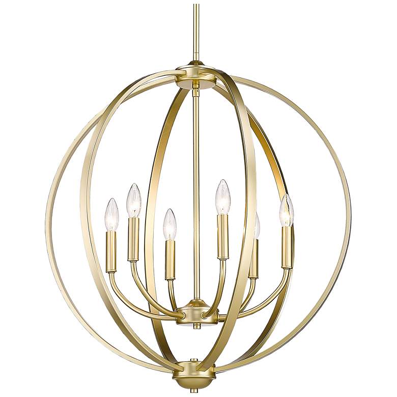 Image 1 Colson 26 inch Wide 6-Light Chandelier in Olympic Gold