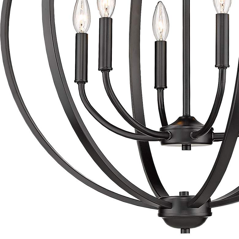 Image 3 Colson 26" Wide Matte Black 6-Light Orb Chandelier more views