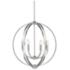 Colson 26" Wide Pewter 6-Light Chandelier