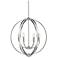 Colson 26" Wide Pewter 6-Light Chandelier