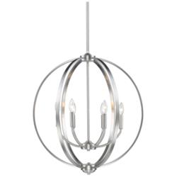Colson 26&quot; Wide Pewter 6-Light Chandelier