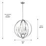 3_Colson 26" Wide Pewter 6-Light Chandelier more views