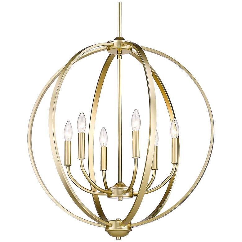 Image 3 Colson 28 3/4" Wide Olympic Gold 6-Light Orb Chandelier