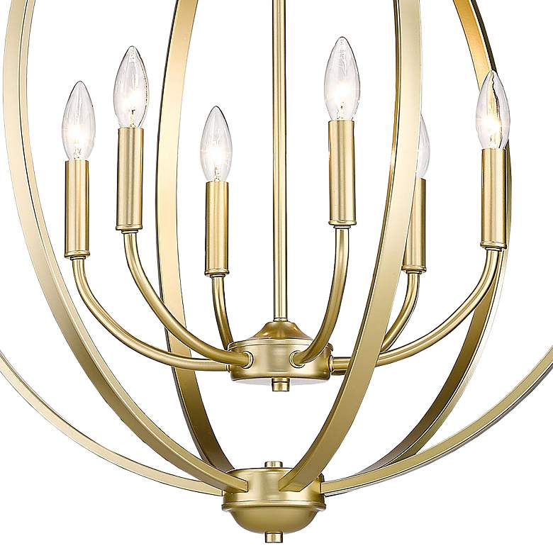 Image 4 Colson 28 3/4" Wide Olympic Gold 6-Light Orb Chandelier more views