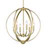 5_Colson 28 3/4" Wide Olympic Gold 6-Light Orb Chandelier more views