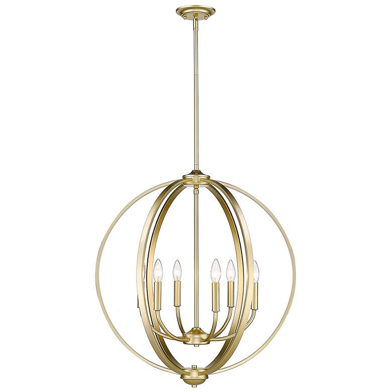 Image 6 Colson 28 3/4" Wide Olympic Gold 6-Light Orb Chandelier more views