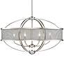 Colson 36 1/4" Wide Pewter 6-Light Oval Chandelier
