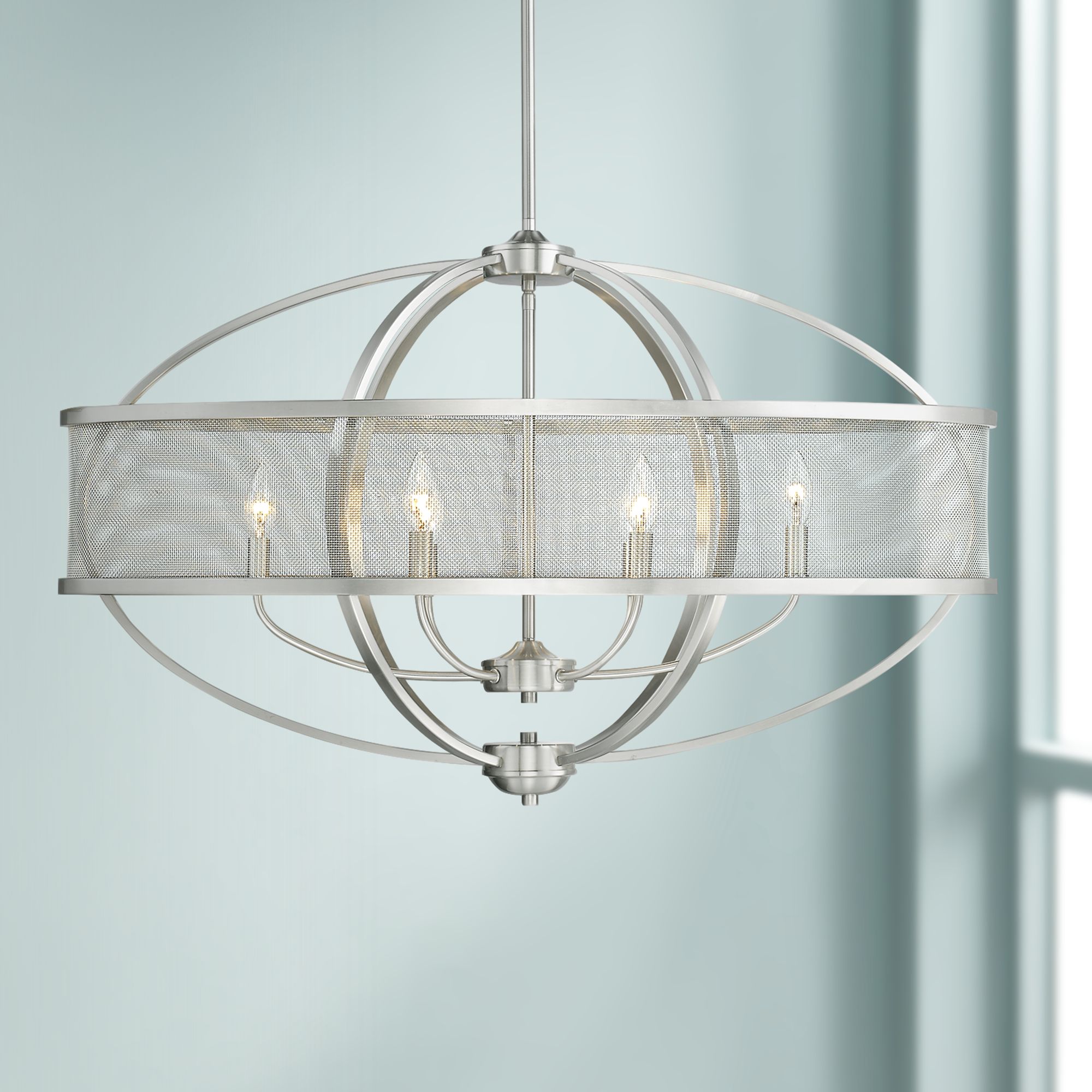 oval shade chandelier