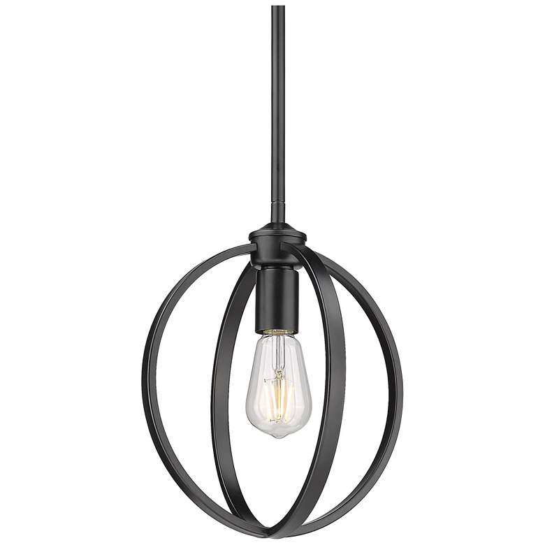 Image 1 Colson 9 7/8" Wide Matte Black 1-Light Mini Pendant