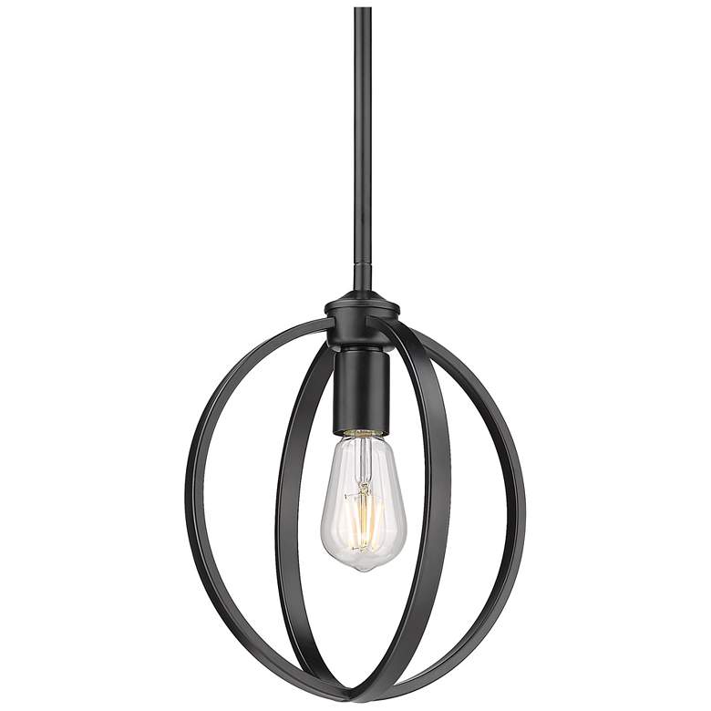 Image 1 Colson 9 7/8 inch Wide Matte Black 1-Light Mini Pendant