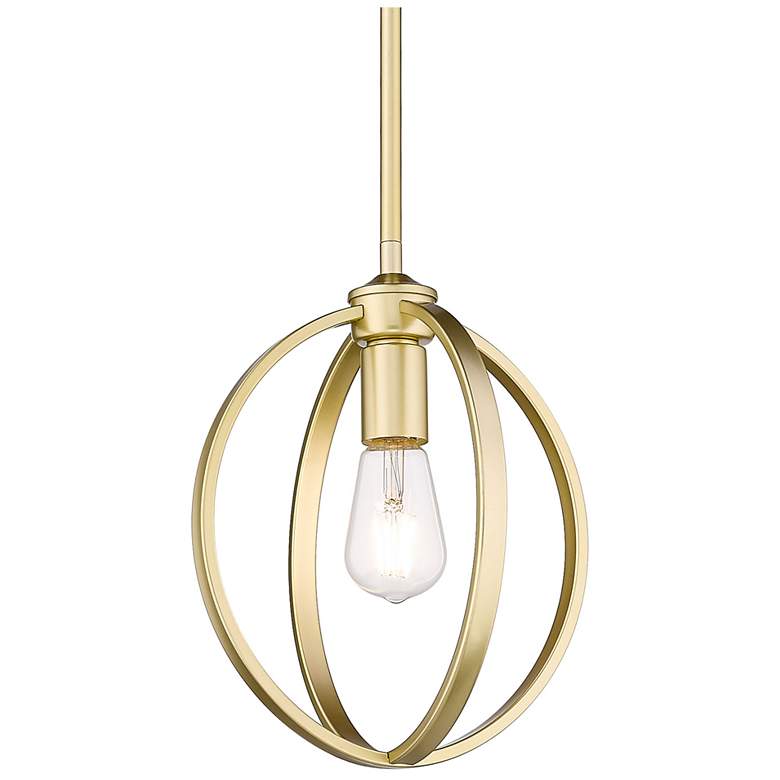 Image 1 Colson 9 7/8 inch Wide Olympic Gold 1-Light Mini Pendant