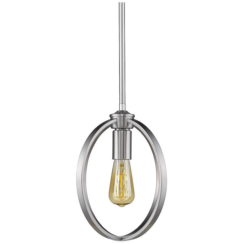 Image 1 Colson 9 7/8" Wide Pewter 1-Light Mini Pendant