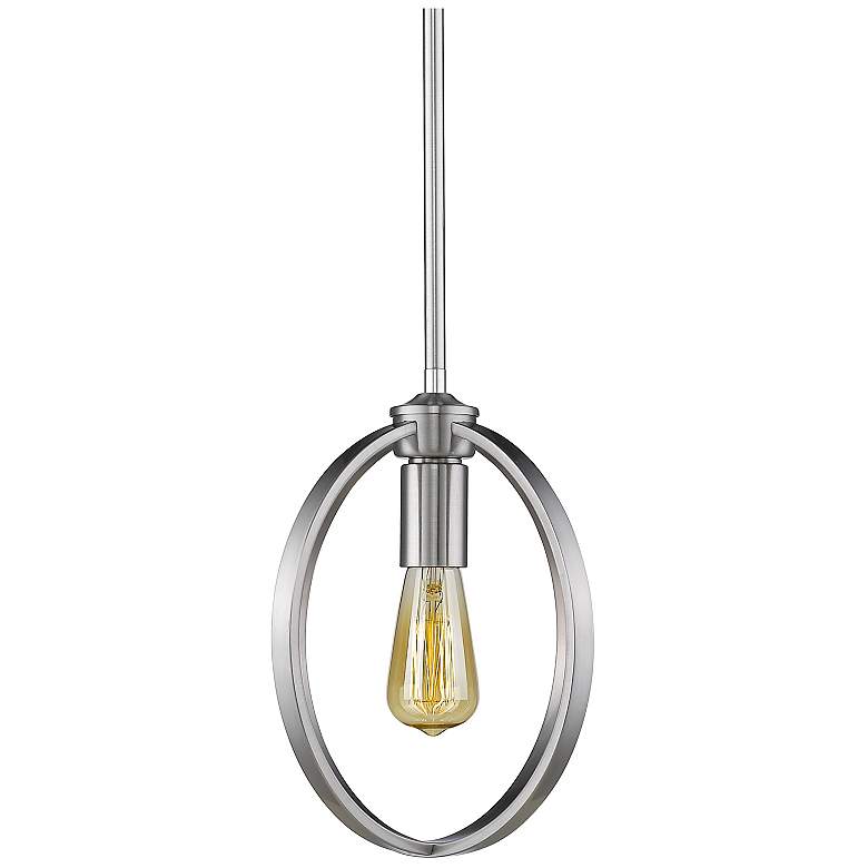 Image 1 Colson 9 7/8 inch Wide Pewter 1-Light Mini Pendant