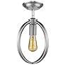 2_Colson 9 7/8" Wide Pewter 1-Light Semi-Flush more views