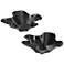 Colson Charcoal Black Modern Ceramic Bowls - Set of 2