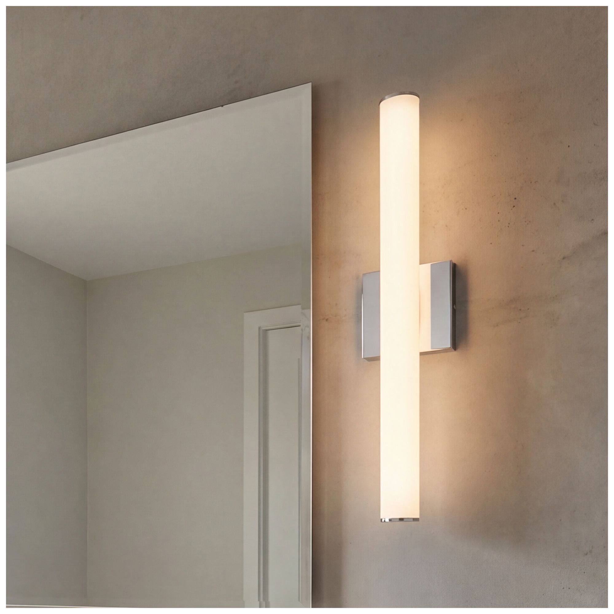 Colt 24" Contemporary LED Cylinder Vanity Light in Chrome