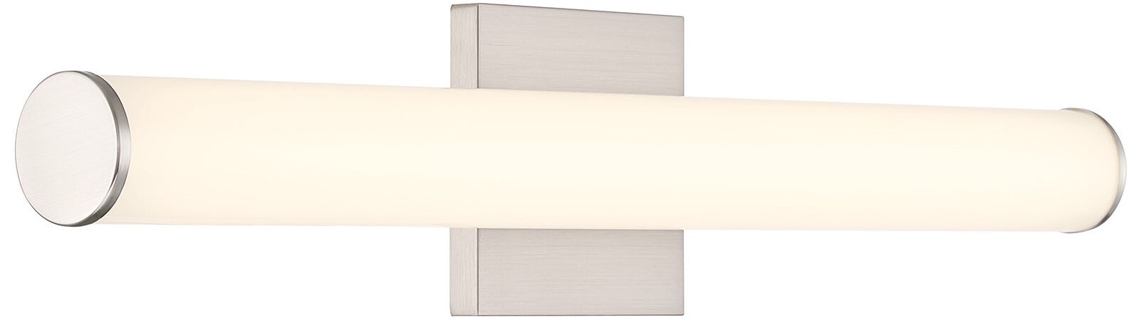 Image 4 Colt 24" Contemporary LED Cylinder Vanity Light in Satin Nickel more views