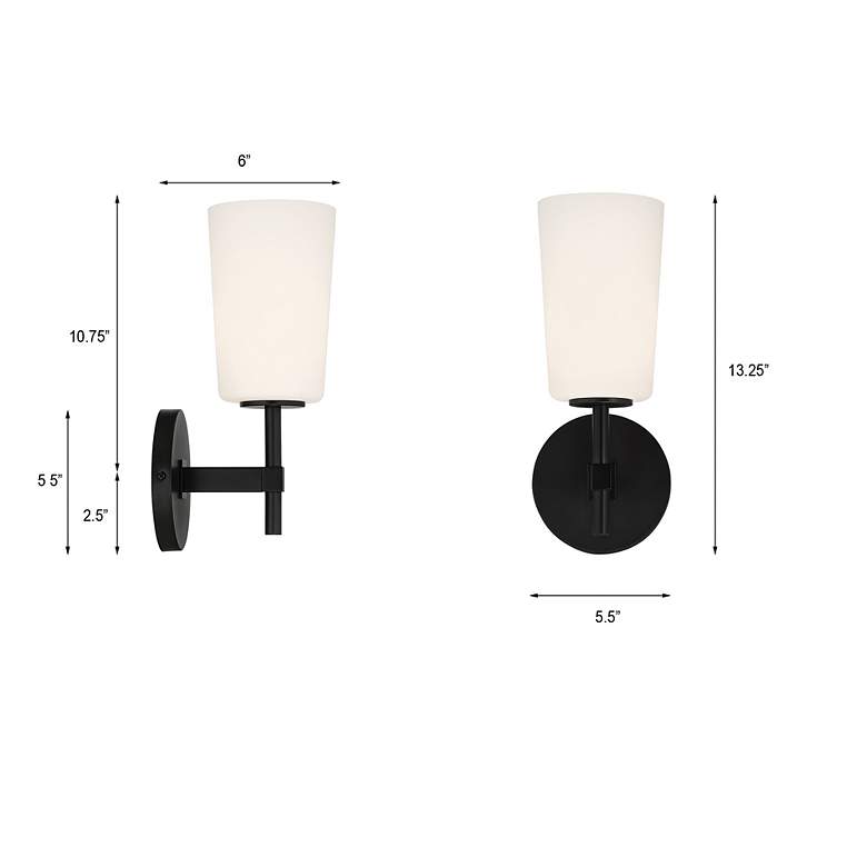 Image 6 Colton 1 Light Black Wall Mount more views