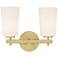 Colton 2 Light Aged Brass Wall Mount