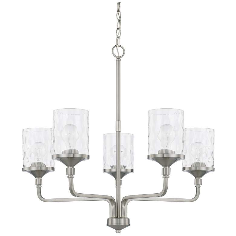 Image 1 Colton 28" Wide Brushed Nickel 5-Light Chandelier