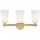 Colton 3 Light Aged Brass Wall Mount