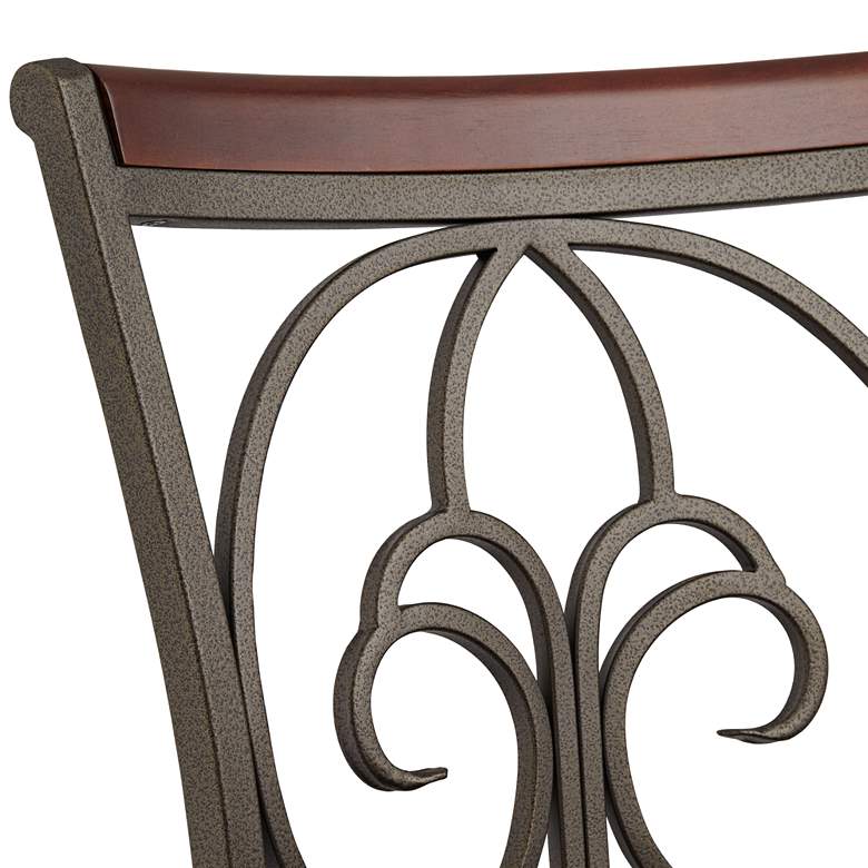 Image 3 Colton 37" Glitter Brown Swivel Bar Stools Set of 2 more views