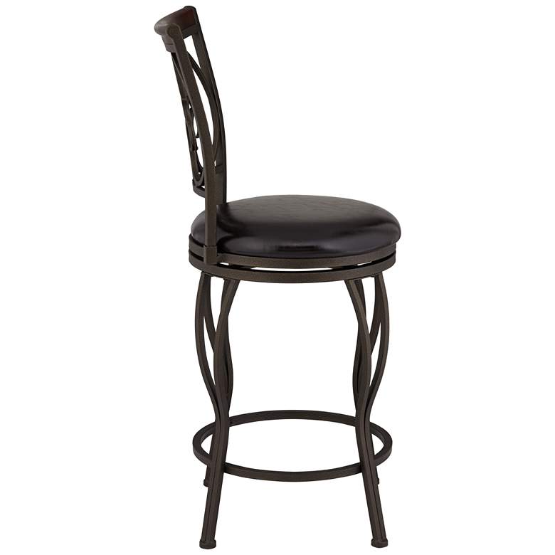 Image 7 Colton 37" Glitter Brown Swivel Bar Stools Set of 2 more views