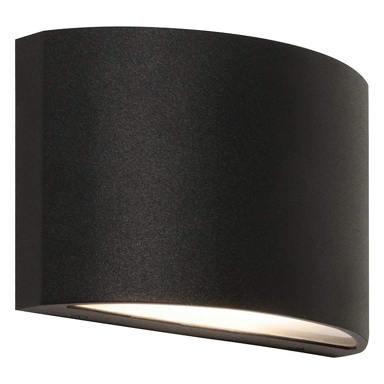 Image 1 Colton 4 1/4 inch High Black Wall Wash LED Outdoor Wall Light