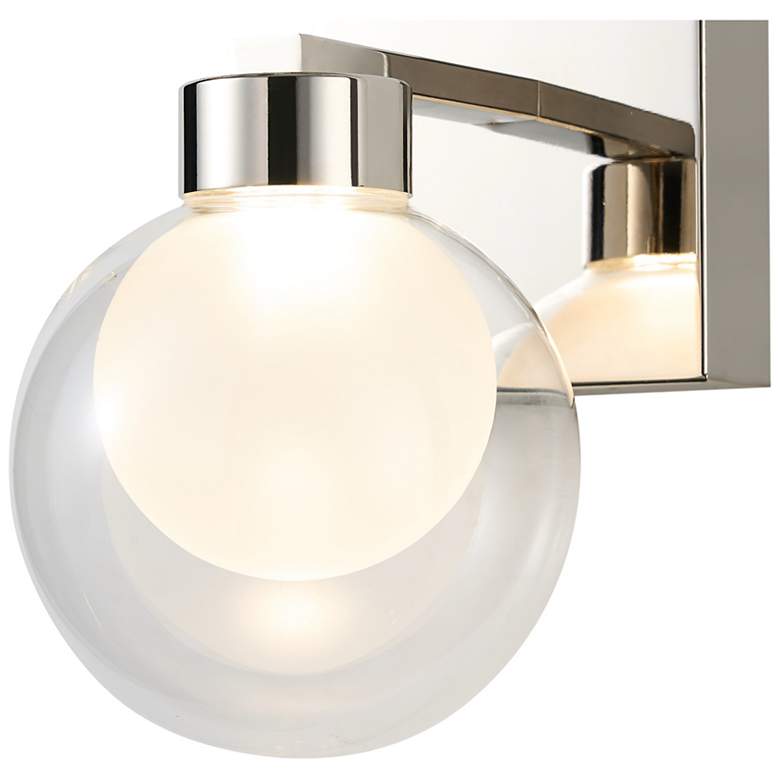 Image 4 Colton 8.3"H Polished Nickel Wall Sconce w/ Clear & Frosted Shade more views