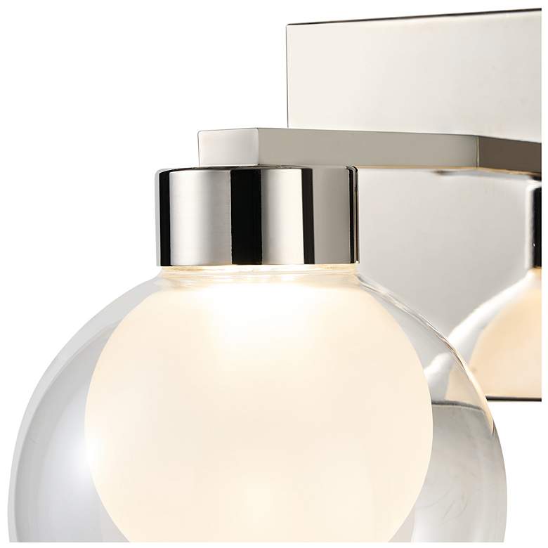 Image 5 Colton 8.3"H Polished Nickel Wall Sconce w/ Clear & Frosted Shade more views