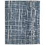 Colton Abstract Indoor Blue Area Rug 8A58F 5' x 8'