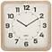Colton Light Brown Wood and Matte White Front Table Clock