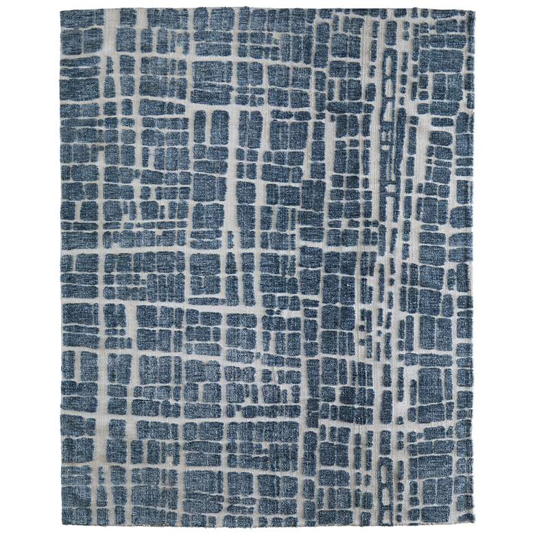 Image 1 Colton Modern Abstract Soft Indoor Blue Area Rug 8A58F