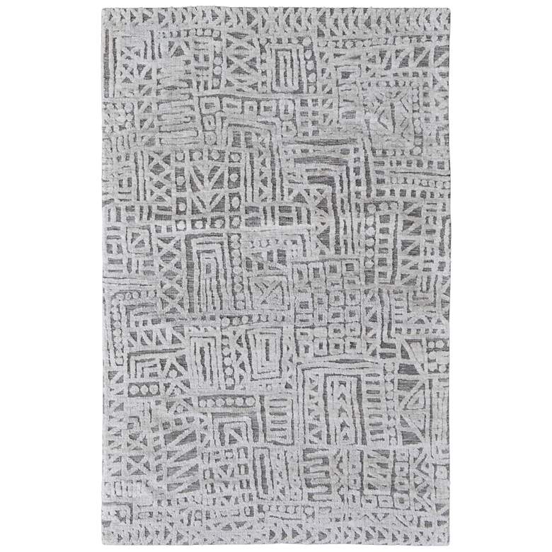 Image 1 Colton Modern Abstract Soft Indoor Gray Area Rug 8793F