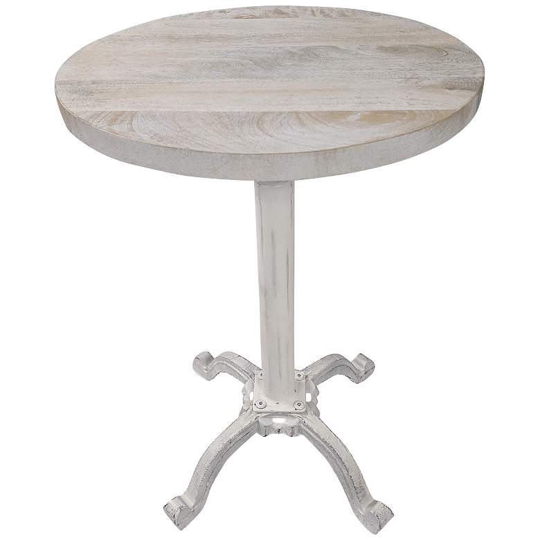 Image 1 Colton Whitewash Adjustable Vintage Table