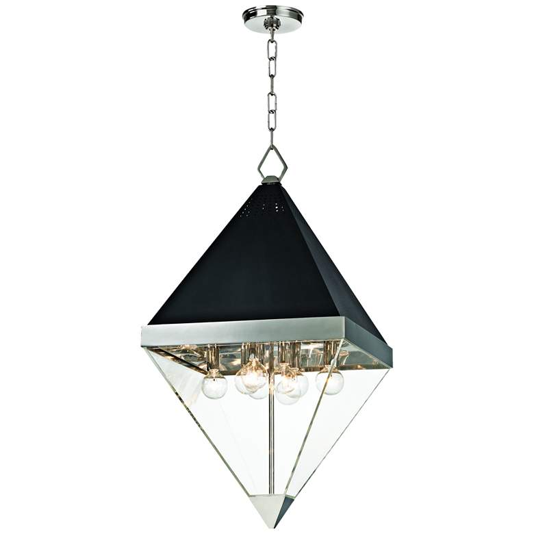 Image 2 Coltrane 15" Wide Nickel and Black Textured 8-Light Pendant