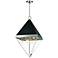 Coltrane 15" Wide Nickel and Black Textured 8-Light Pendant