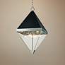 Coltrane 15" Wide Nickel and Black Textured 8-Light Pendant