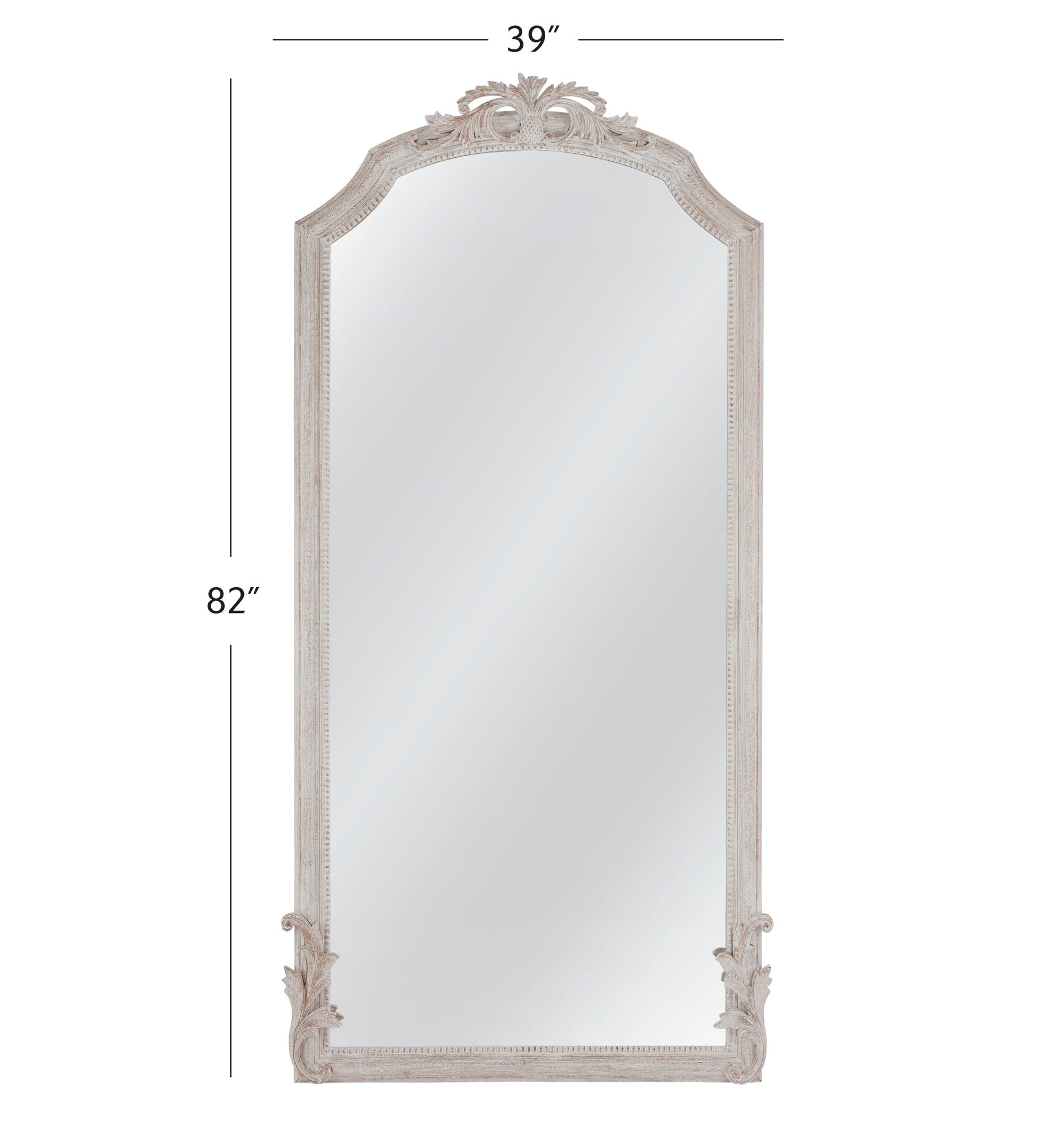 Image 4 Coltrane 82" White Floor Mirror more views