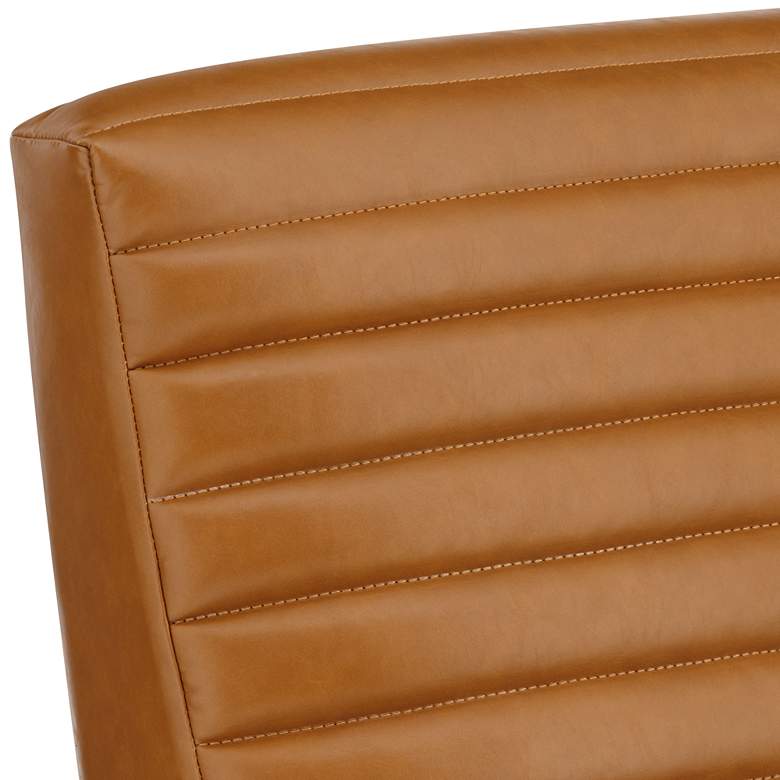 Image 6 Columbe Camel Faux Leather Modern Lounge Chair more views