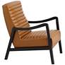 Columbe Camel Faux Leather Modern Lounge Chair in scene